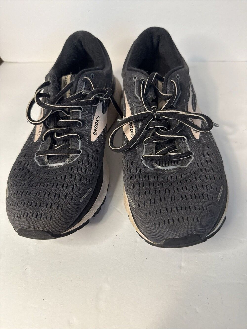 Brooks Ghost 13 Running Shoes Black Rose Gold Women's Size 9 Sneakers